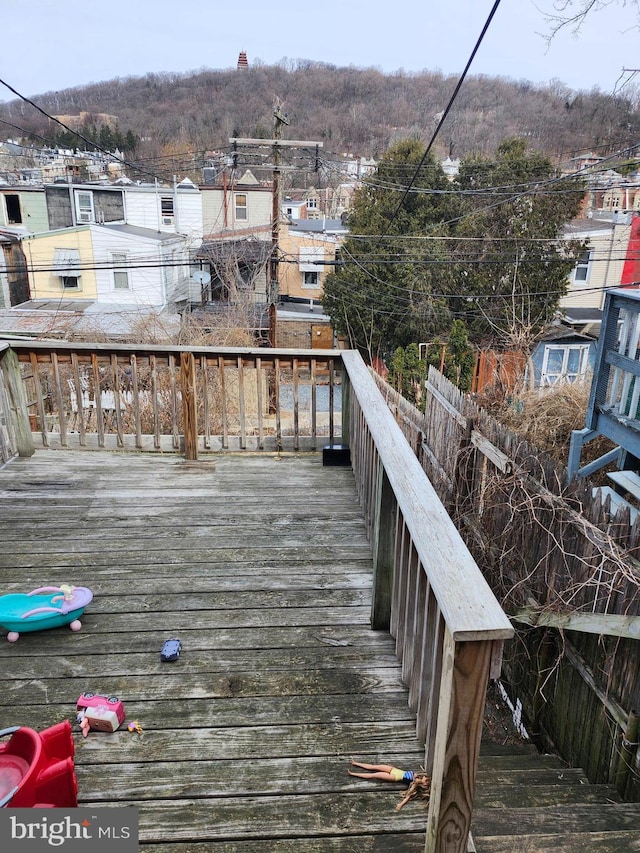 view of wooden terrace