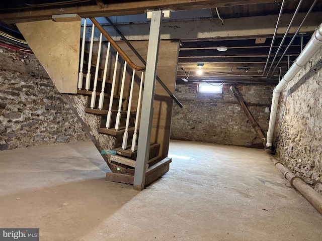 view of basement