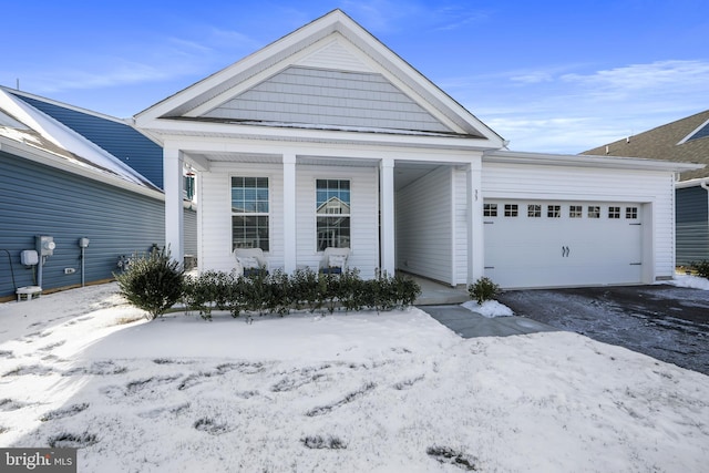 view of front facade with a garage