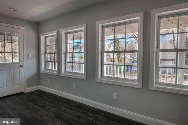 entryway featuring dark hardwood / wood-style floors