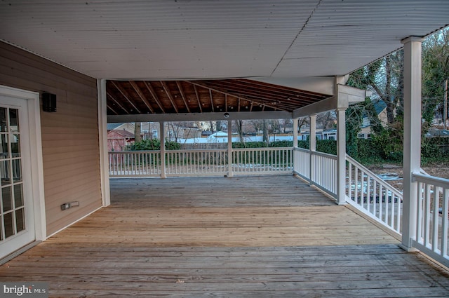 view of wooden terrace