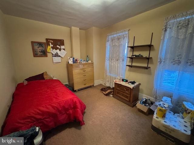 view of carpeted bedroom