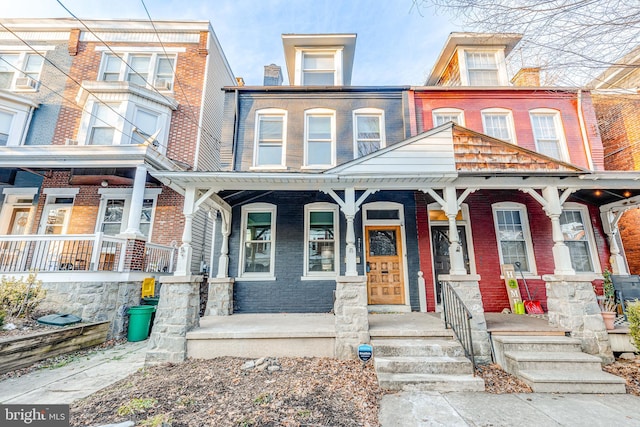 multi unit property with covered porch