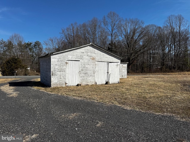 view of shed