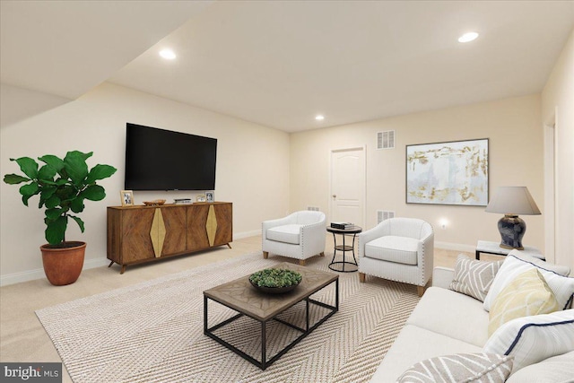 view of carpeted living room