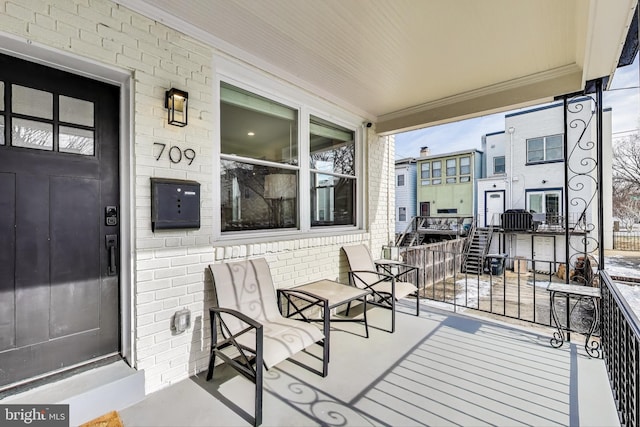 balcony with a porch