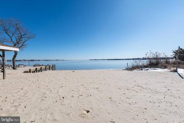 property view of water with a view of the beach