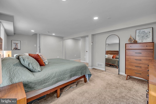 view of carpeted bedroom