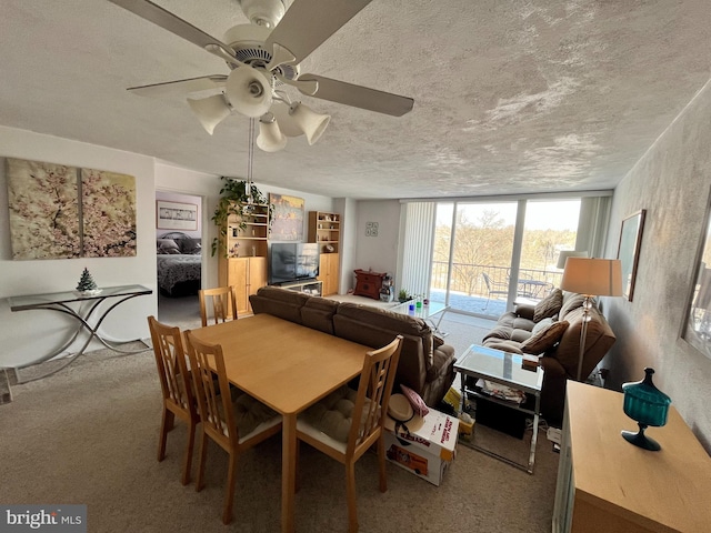 view of carpeted dining room