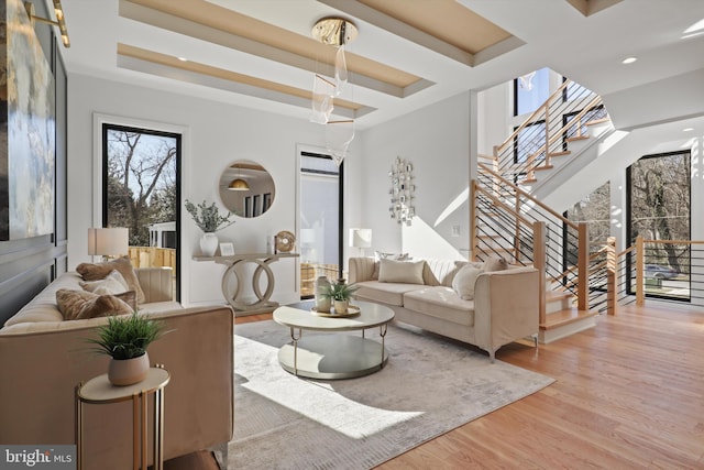 living room featuring wood-type flooring