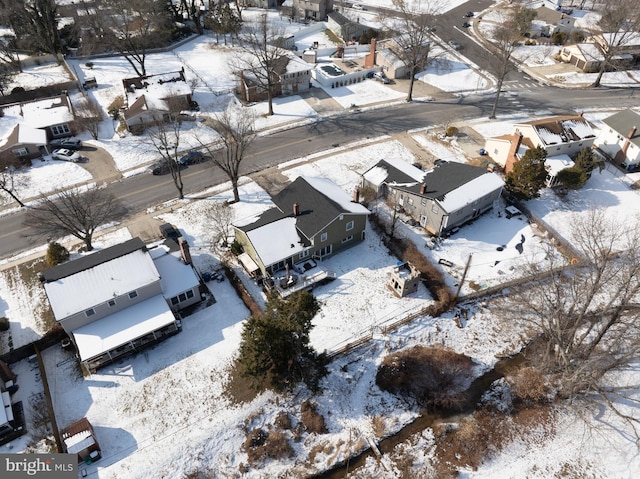 view of snowy aerial view