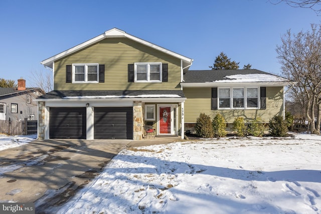 view of front of house featuring a garage