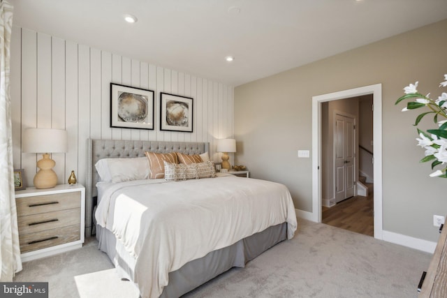 view of carpeted bedroom