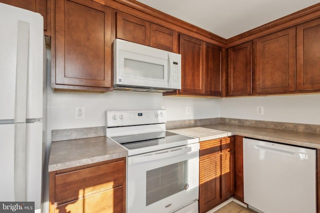 kitchen featuring white appliances