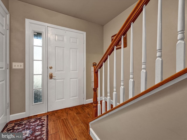 entrance foyer featuring light hardwood / wood-style flooring