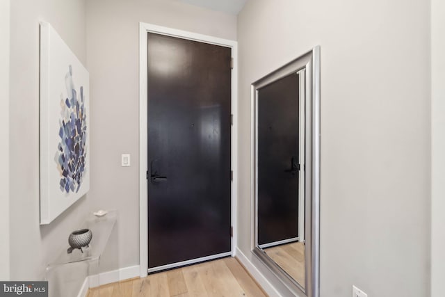 bathroom featuring hardwood / wood-style flooring