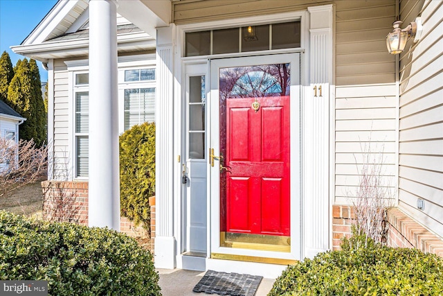 view of doorway to property