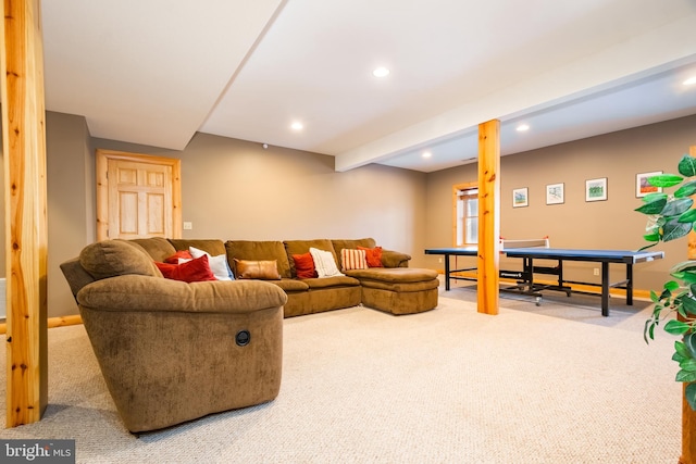 view of carpeted living room