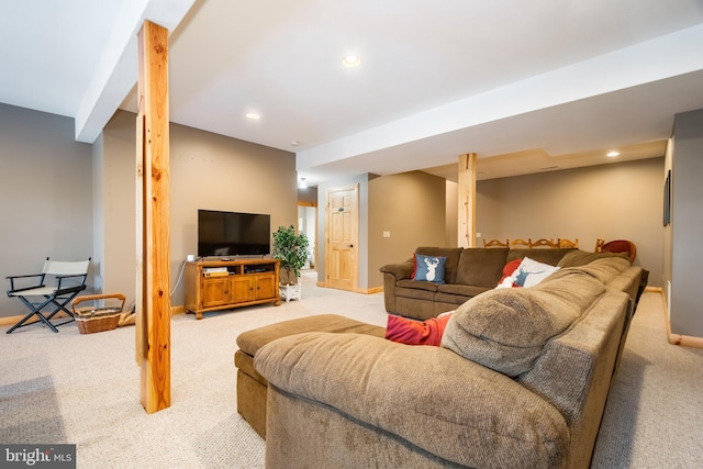 view of carpeted living room