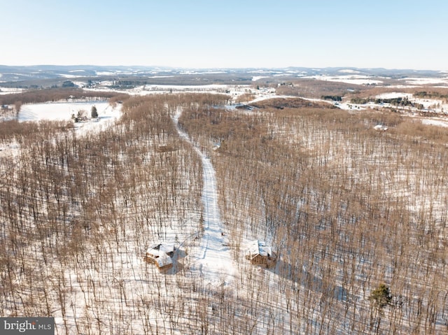 view of snowy aerial view