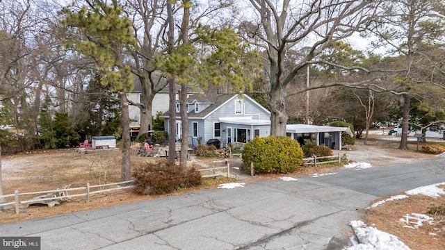 view of front of home