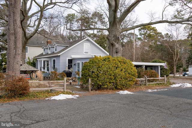 view of front of home