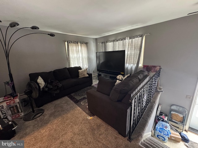 view of carpeted living room