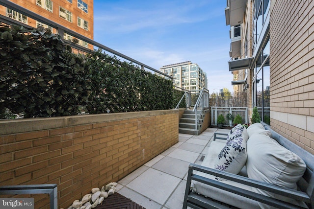 view of patio / terrace with an outdoor hangout area