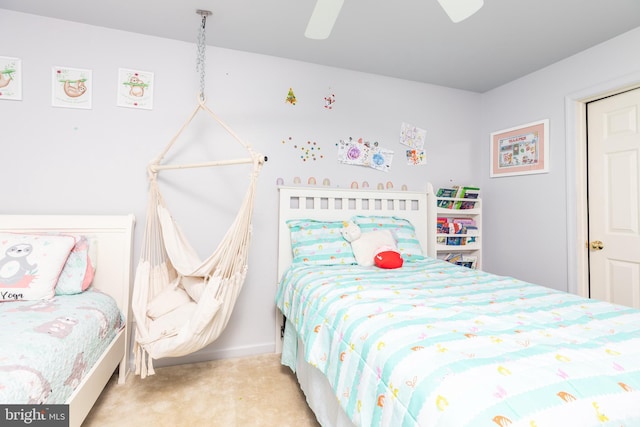 view of carpeted bedroom