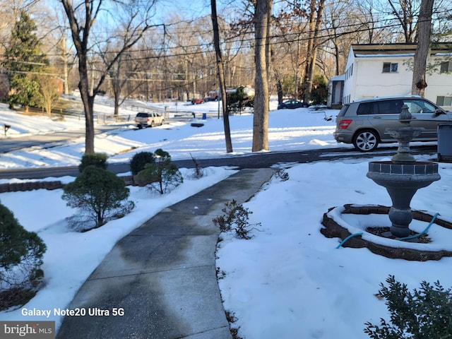 view of snowy yard