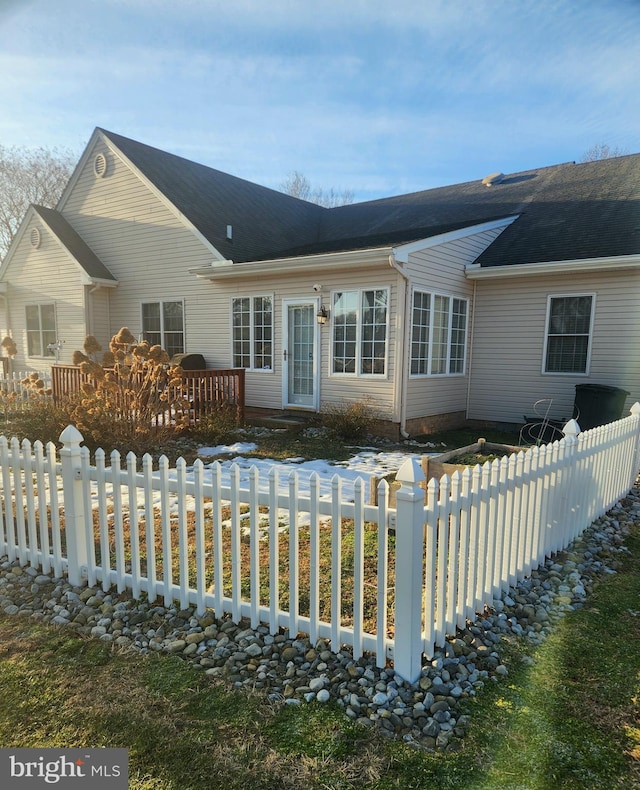 exterior space with a wooden deck