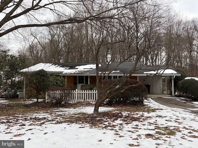 view of front of home