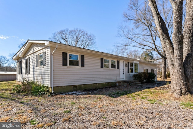 view of single story home