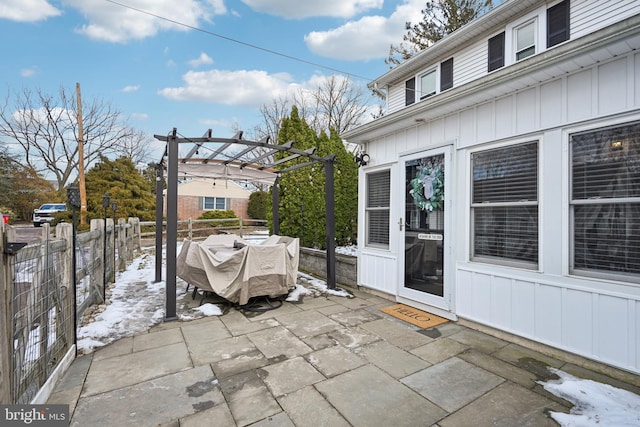 view of patio / terrace with a pergola