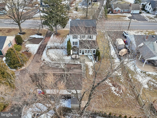 view of snowy aerial view