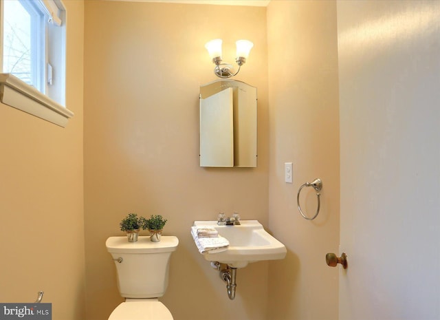 bathroom featuring sink and toilet