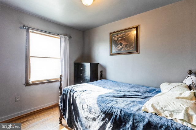 bedroom featuring light hardwood / wood-style floors