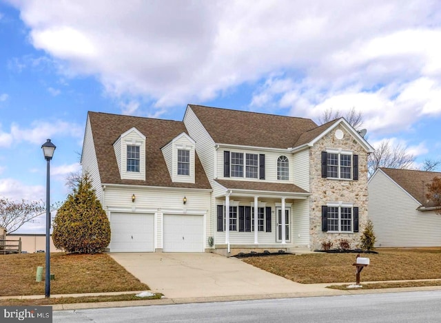 front facade featuring a garage