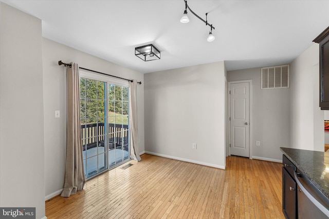 interior space featuring light wood-type flooring