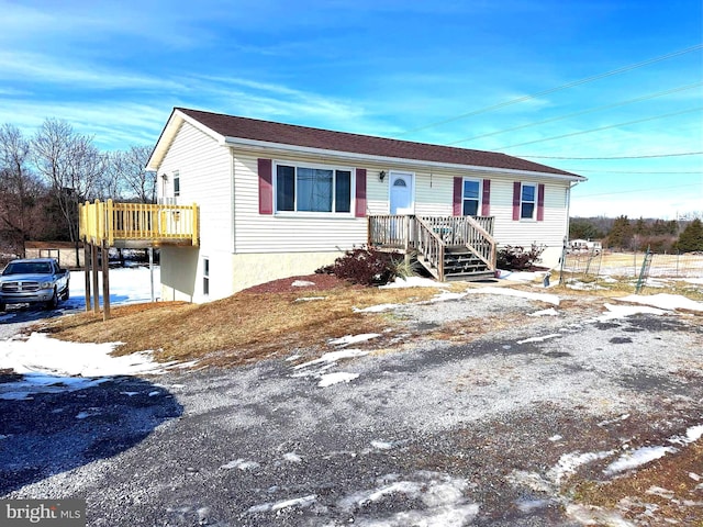 view of front of home