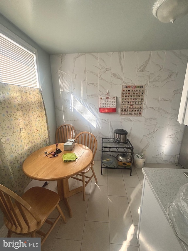 view of tiled dining room