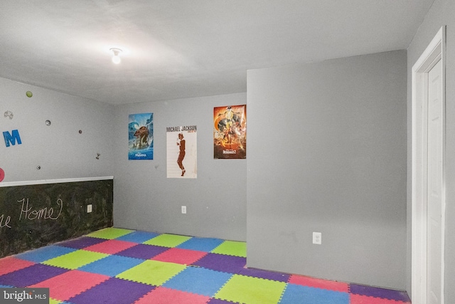 interior space with tile patterned floors
