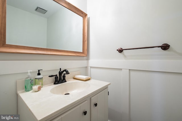 bathroom featuring vanity