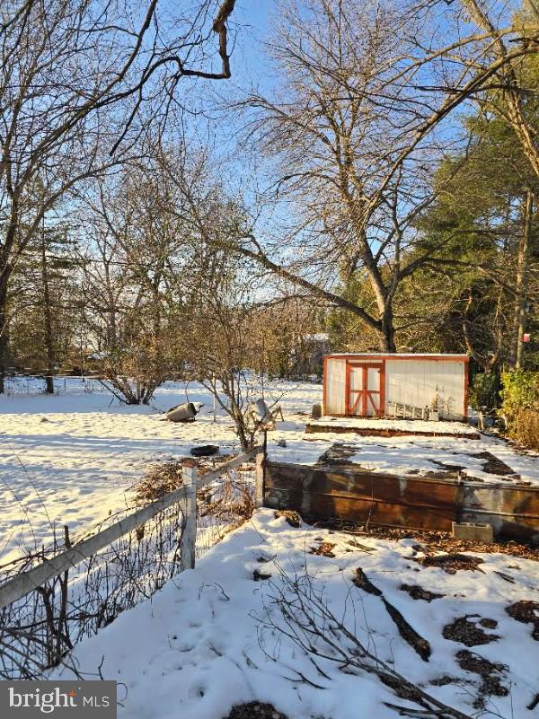 view of snowy yard