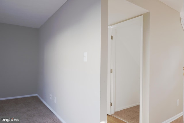 interior space featuring light carpet