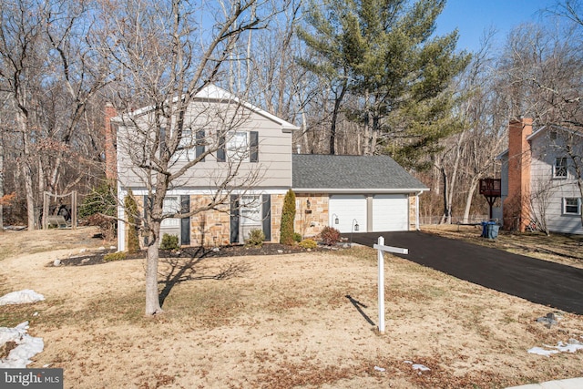 view of property featuring a garage