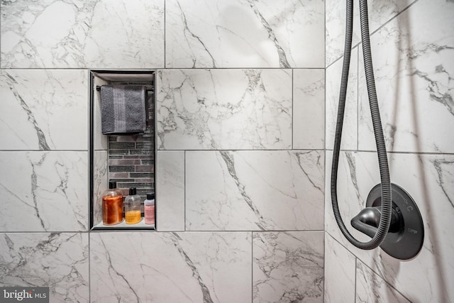 room details with tiled shower