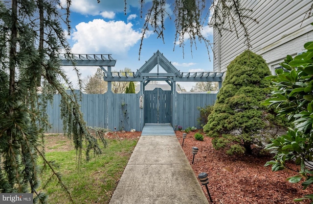 exterior space with fence