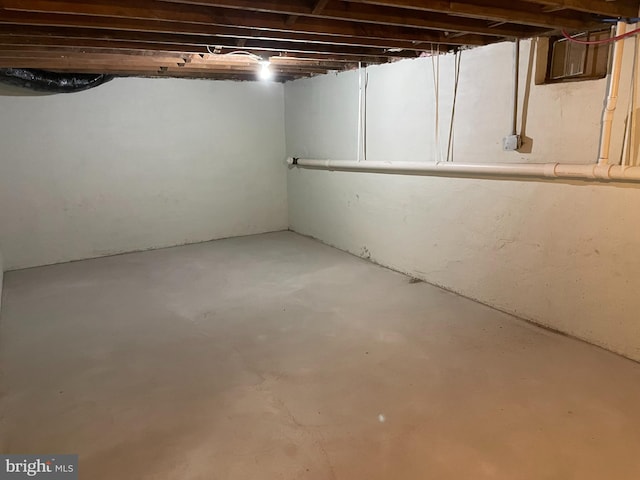 view of basement