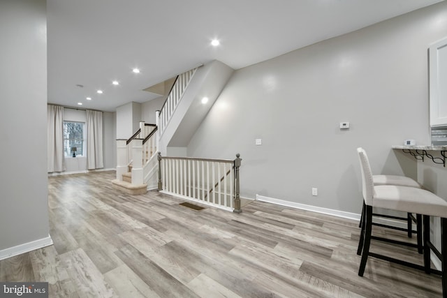 interior space featuring light hardwood / wood-style flooring